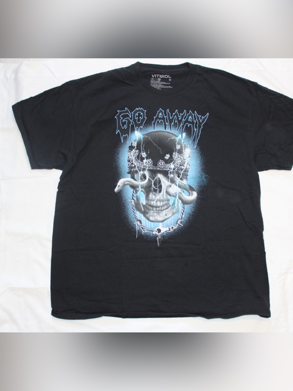 Men's Black Graphic Skull T-Shirt -